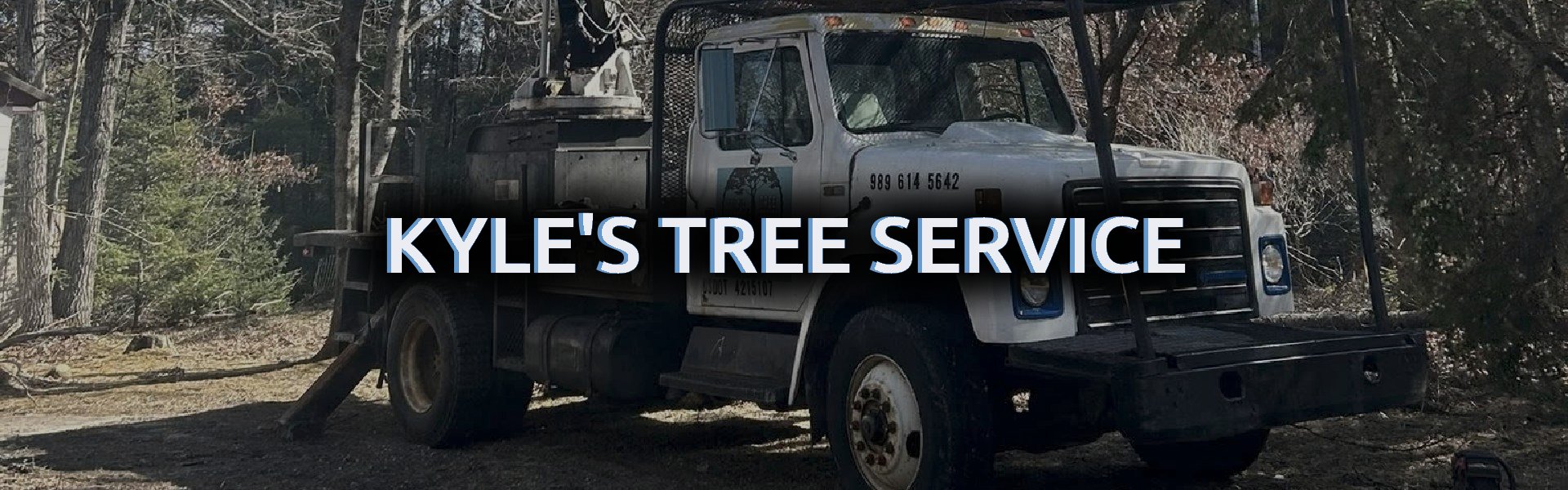 The work truck for Kyle's Tree Service